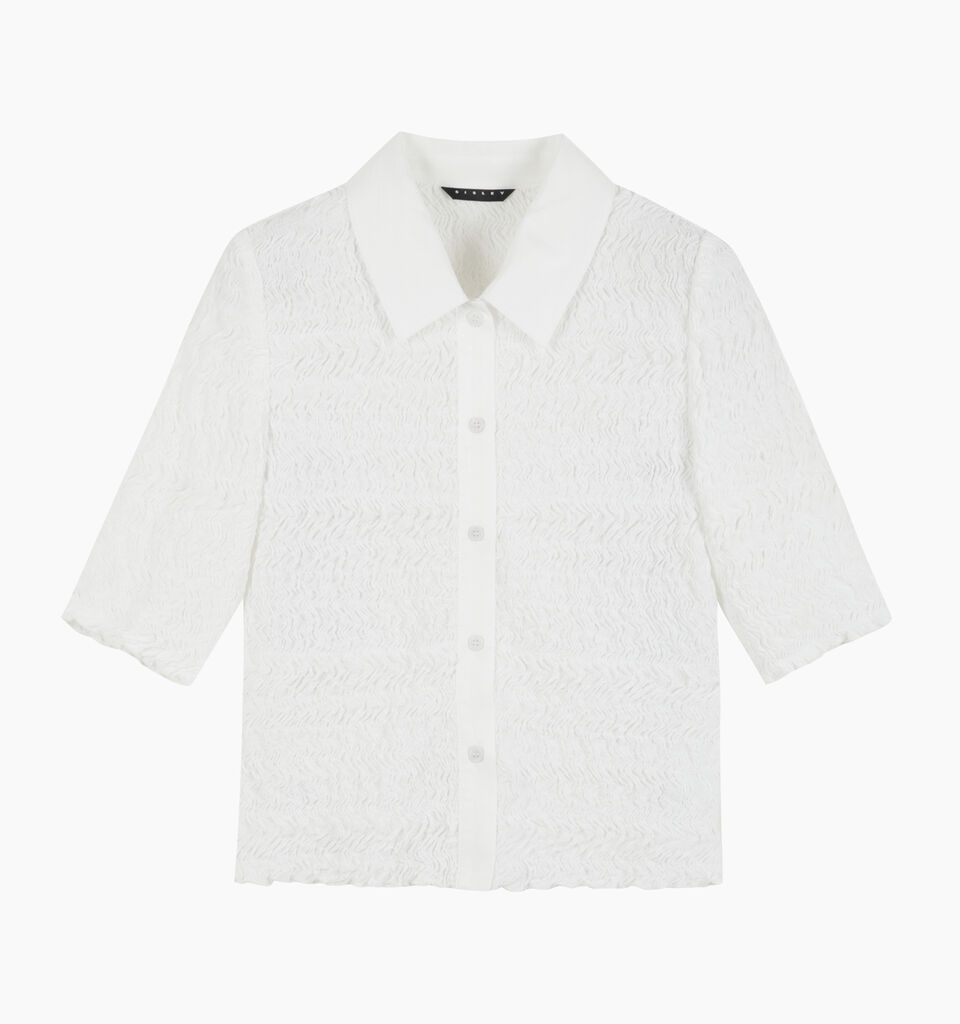 White rouched shirt - null - White | Sisley K image number 1